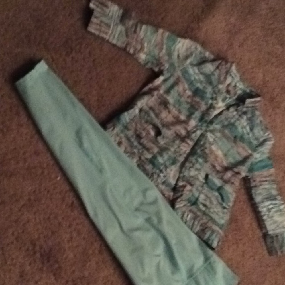 Cute light jacket and color coordinated leggings